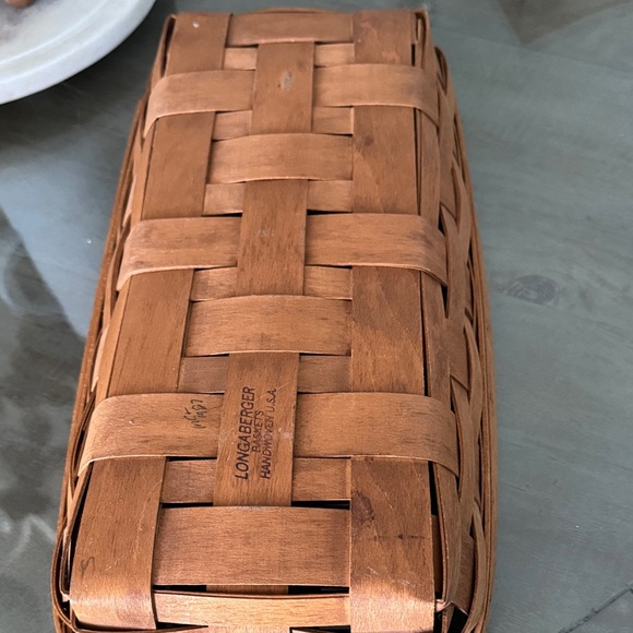 Longaberger Rich Brown Rectangular Basket - Picture 7 of 7
